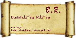 Budaházy Róza névjegykártya