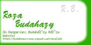 roza budahazy business card